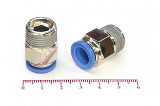 Фитинг цанговый прямой с наружной резьбой D PC 10-03 (R3/8