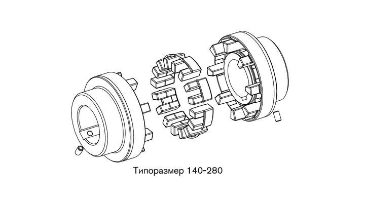 Элемент упругий  KTR  POLY-NORM типоразмер 180 NBR 78 Sh-A