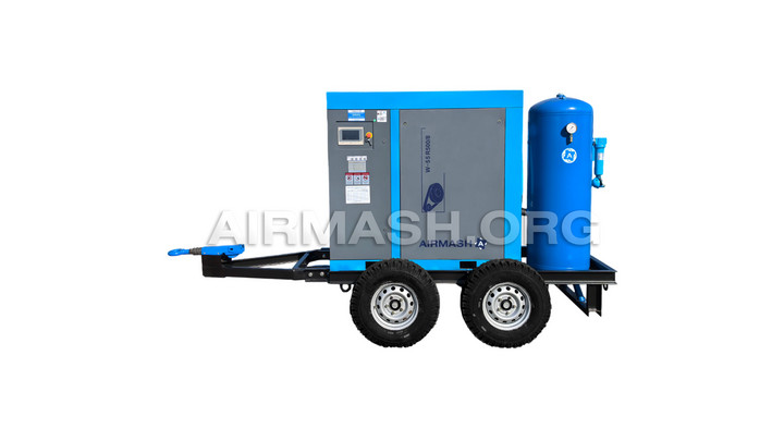 Компрессор винтовой<br>Airmash W-55 R500/8 на шасси